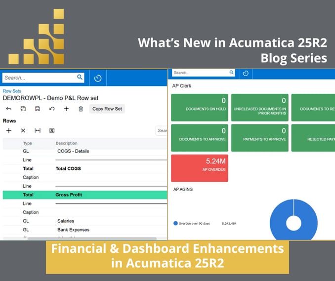  Acumatica 2025 R2 improves real-time decision-making with modern dashboards, enhanced financial reporting, and advanced AI invoice recognition.  