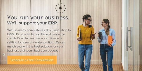 erp support and management promotional image free consultation