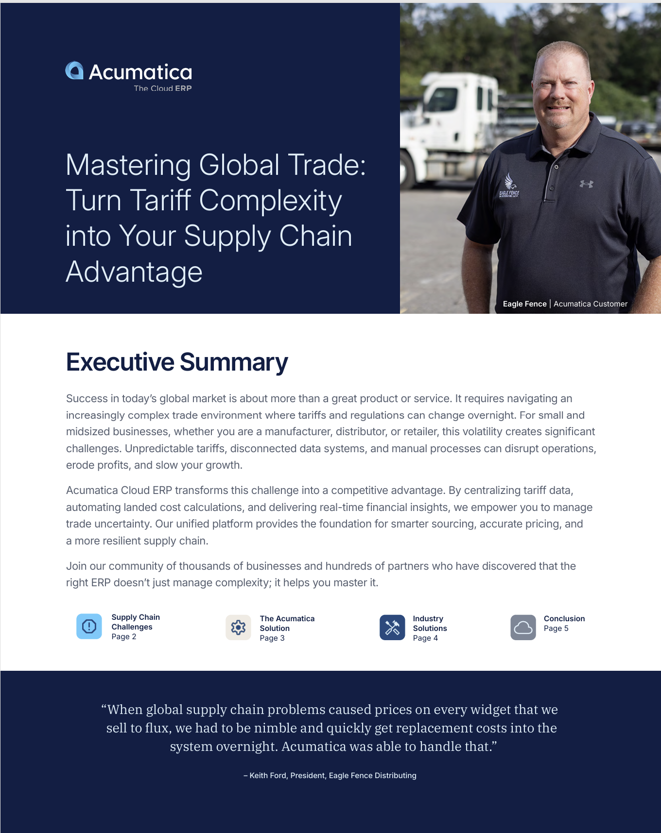 Manage Tariffs & Landed Costs with Acumatica ERP